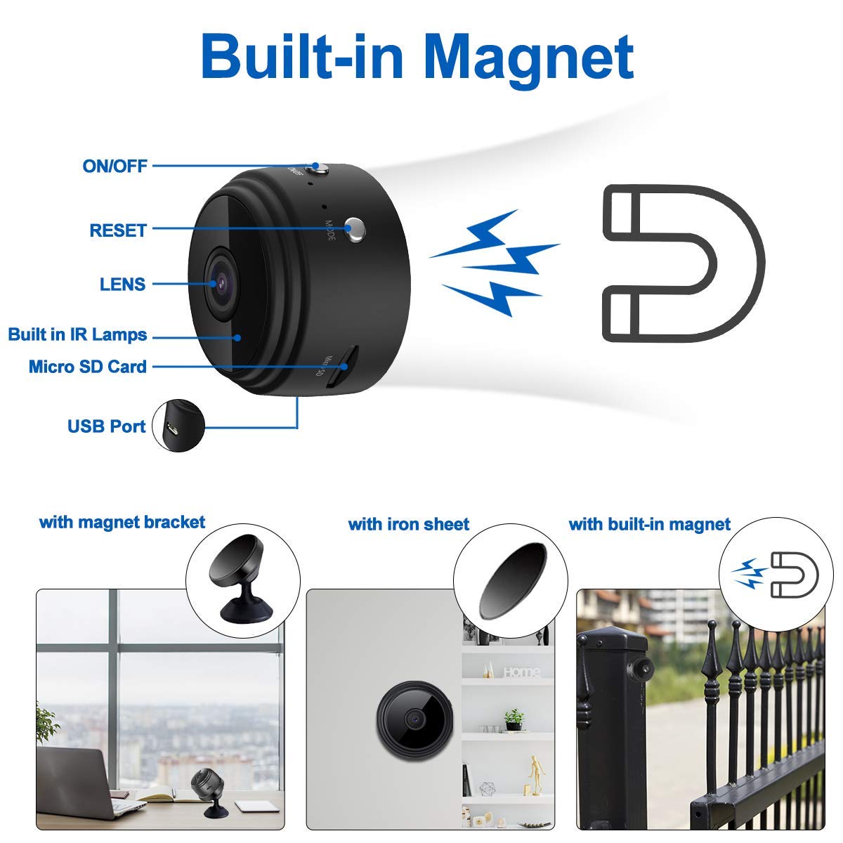 Vision360 Rechargeable Wi-Fi CCTV Camera with Live Audio & App Access