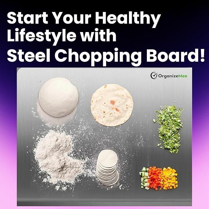 Chef's Titan Stainless Steel Chopping Board - Durability Meets Precision!