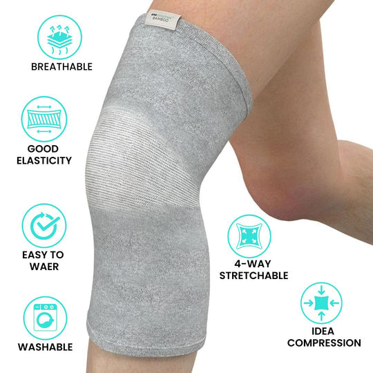 Unisex Bamboo Charcoal Elastic Warm Knee Sleeves